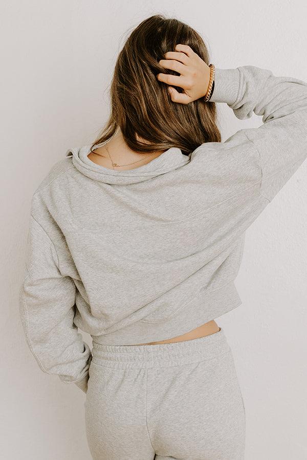 Cozy Lifestyle Vintage Wash Pullover in Grey Product Image