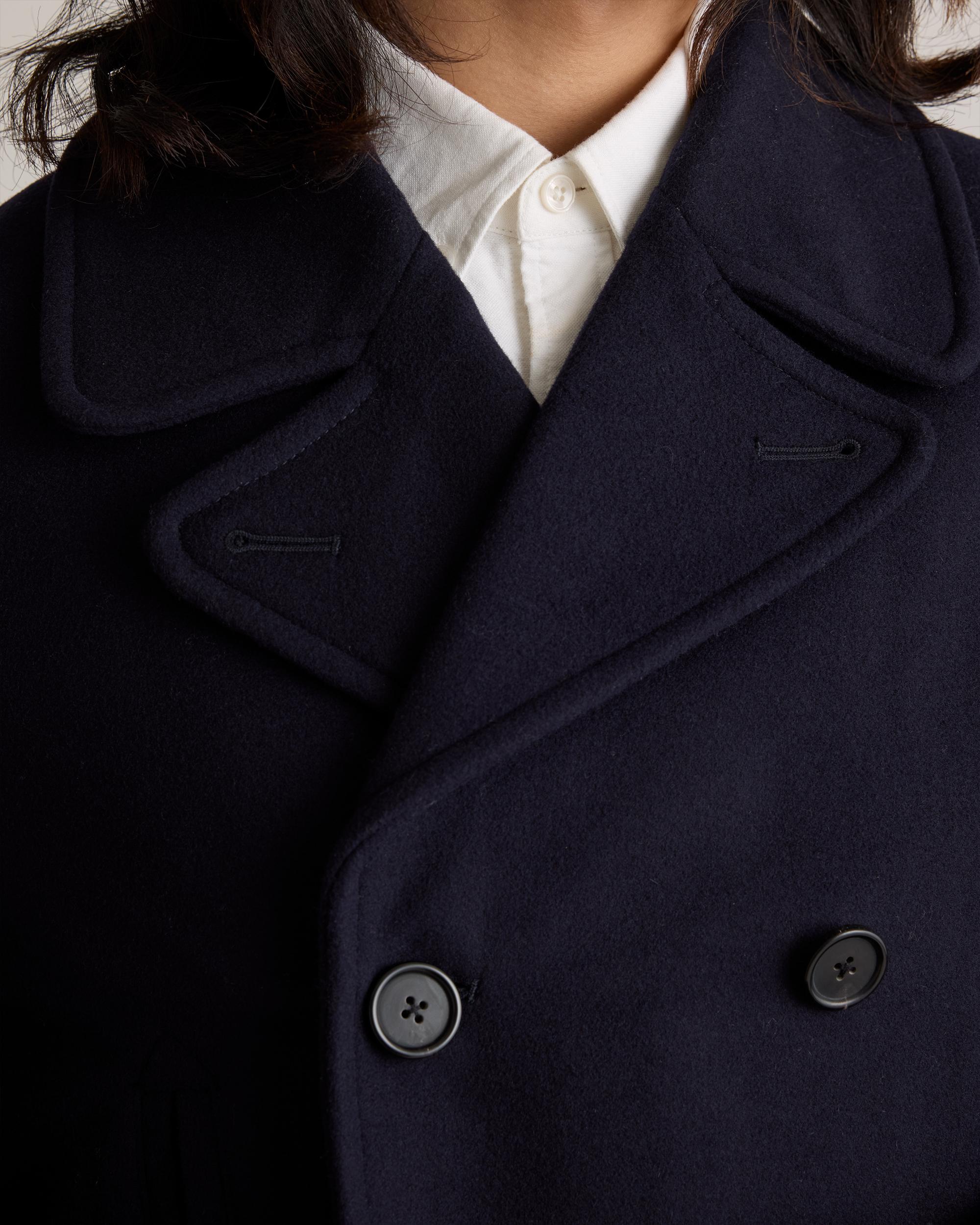 Quince | Men's Italian Wool Double-Breasted Officer Topcoat Wool/Nylon Product Image