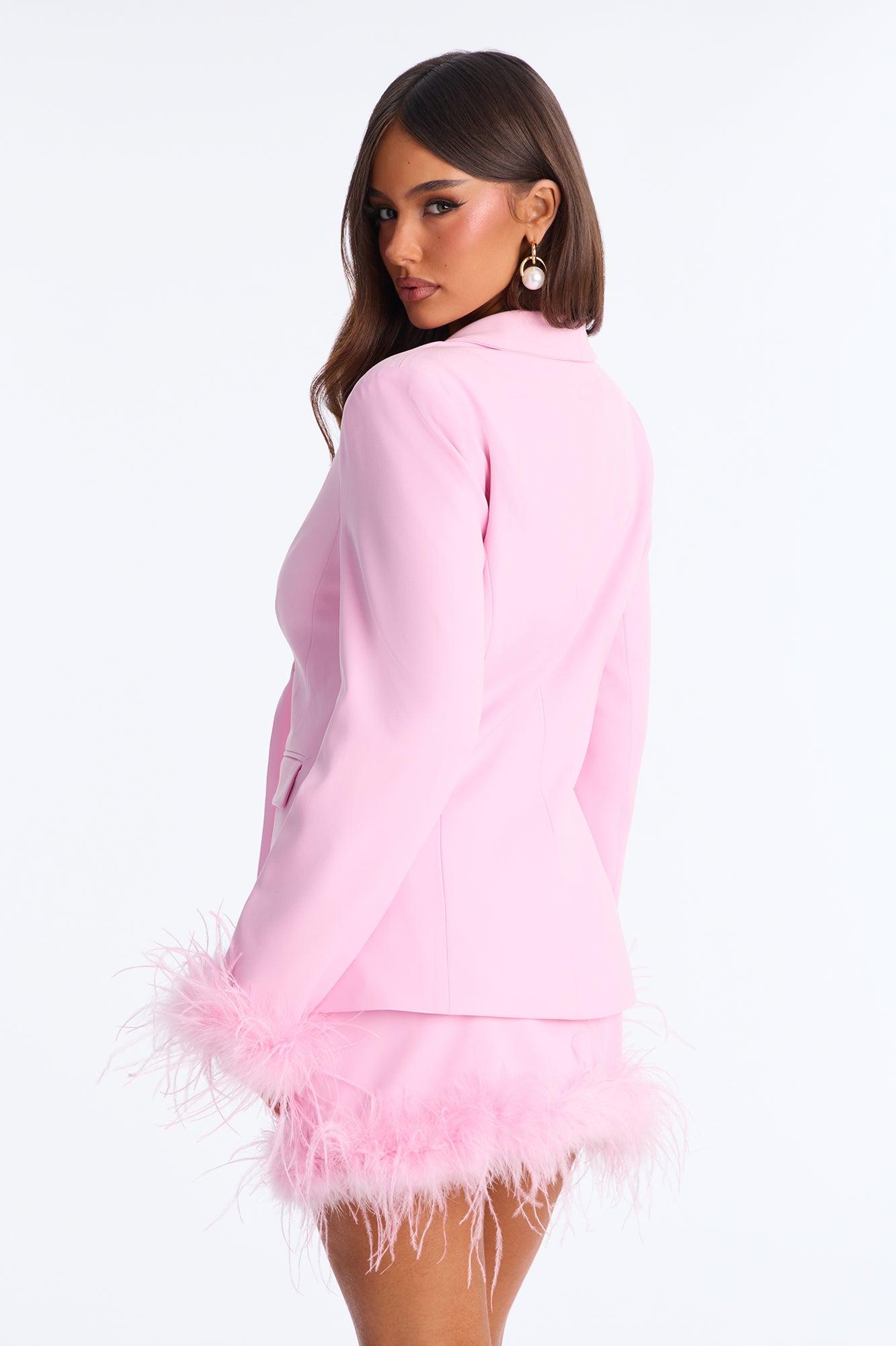 Mariah Fitted Blazer - Pink Female Product Image