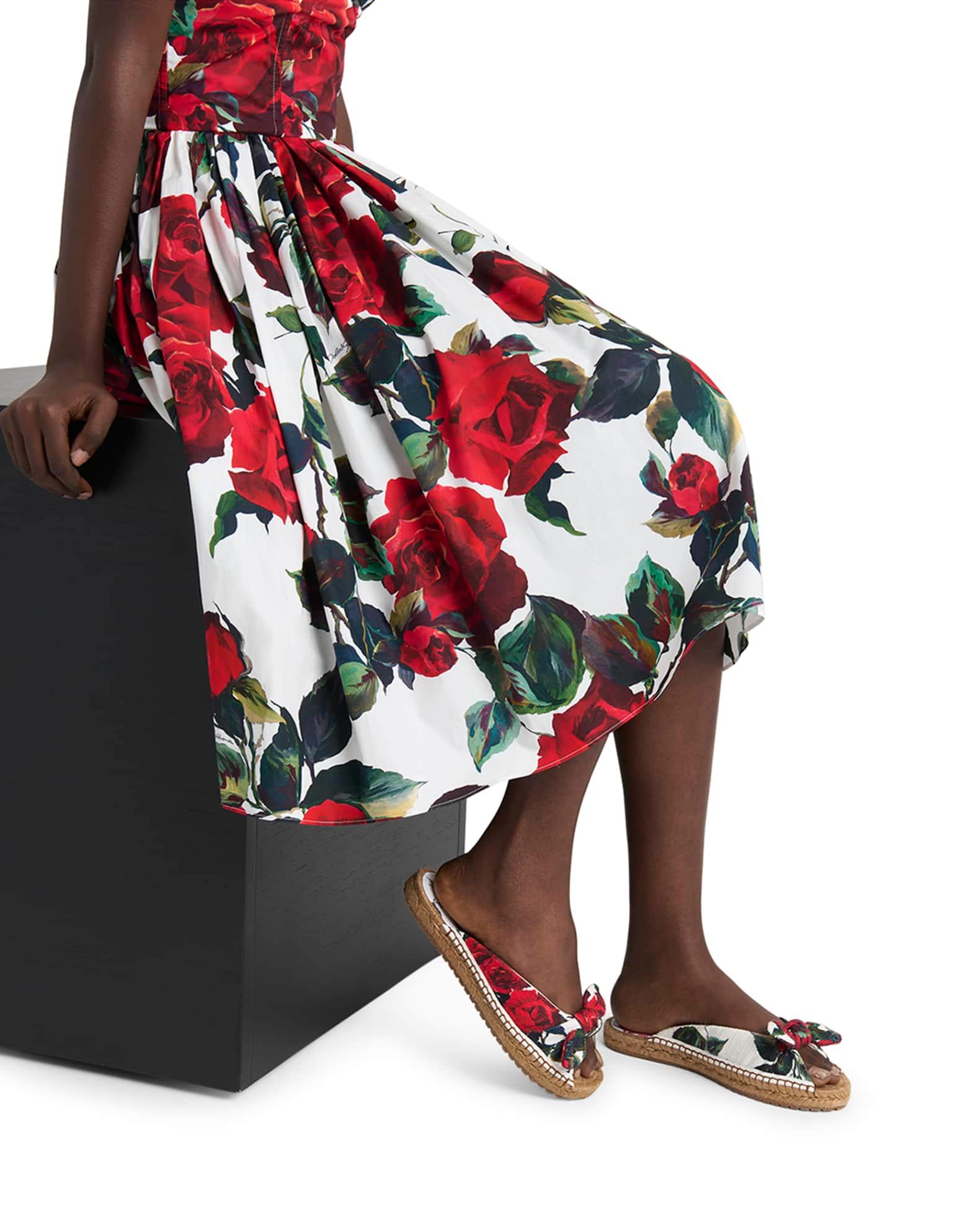 Floral Knot Flat Slide Espadrilles Product Image