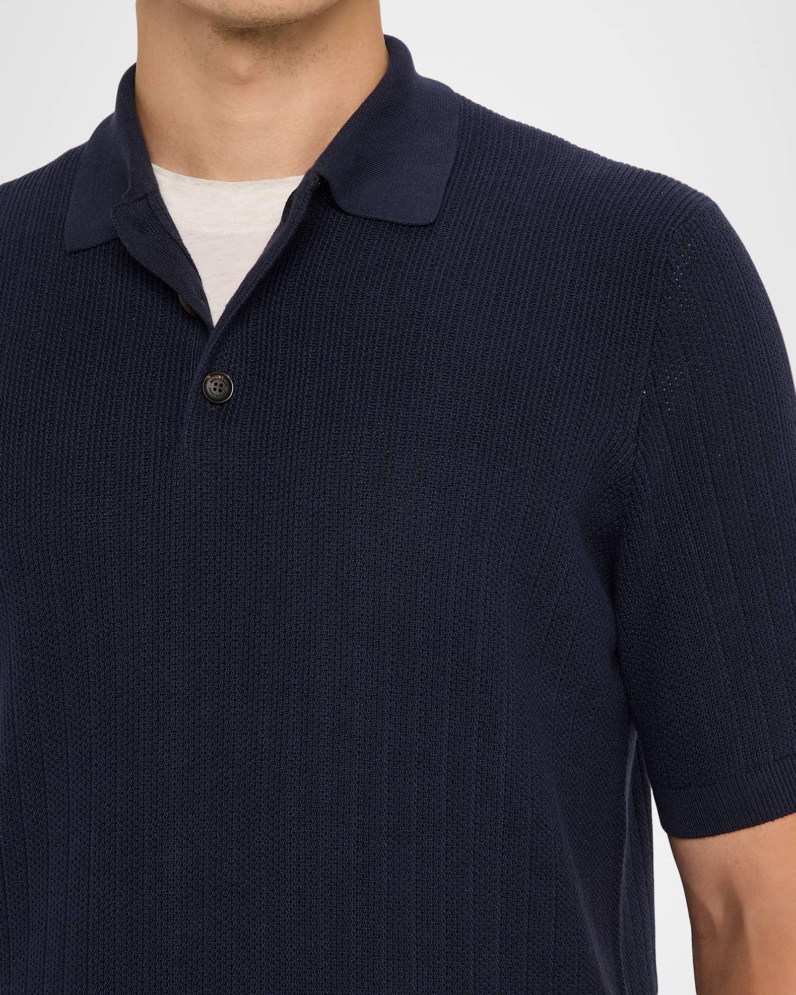 Men's Cotton Textured Polo Shirt Product Image