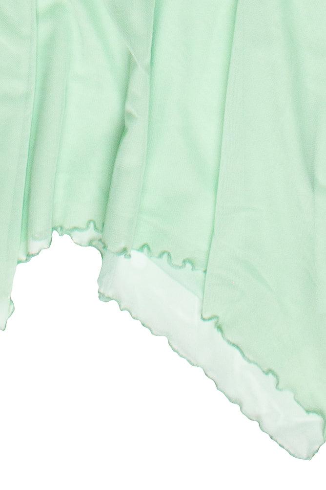 Flower Mesh Hanky Hem Midi Dress Product Image