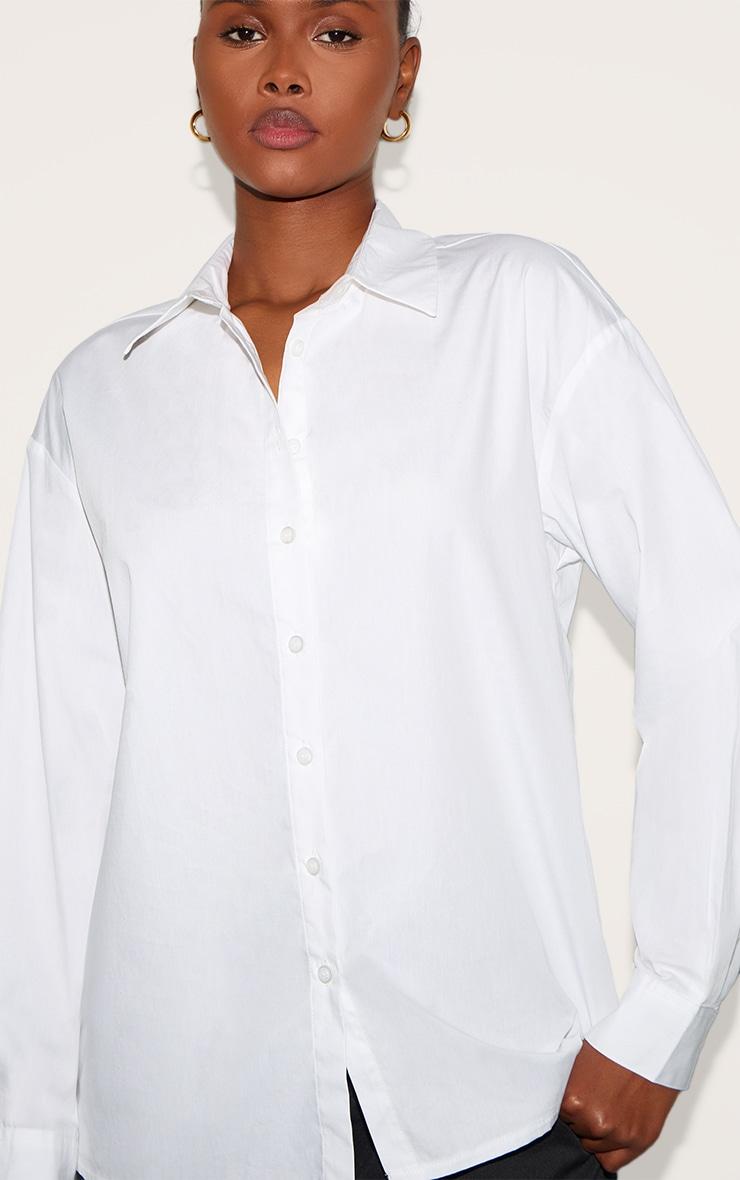 White Cotton Button Shirt Product Image