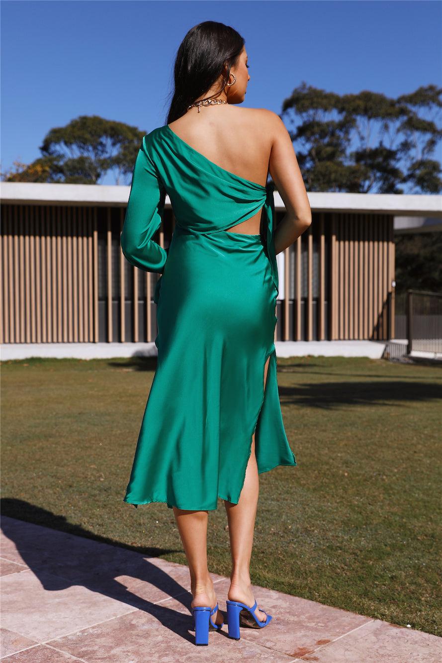 Cosmic Skies Midi Dress Green Product Image