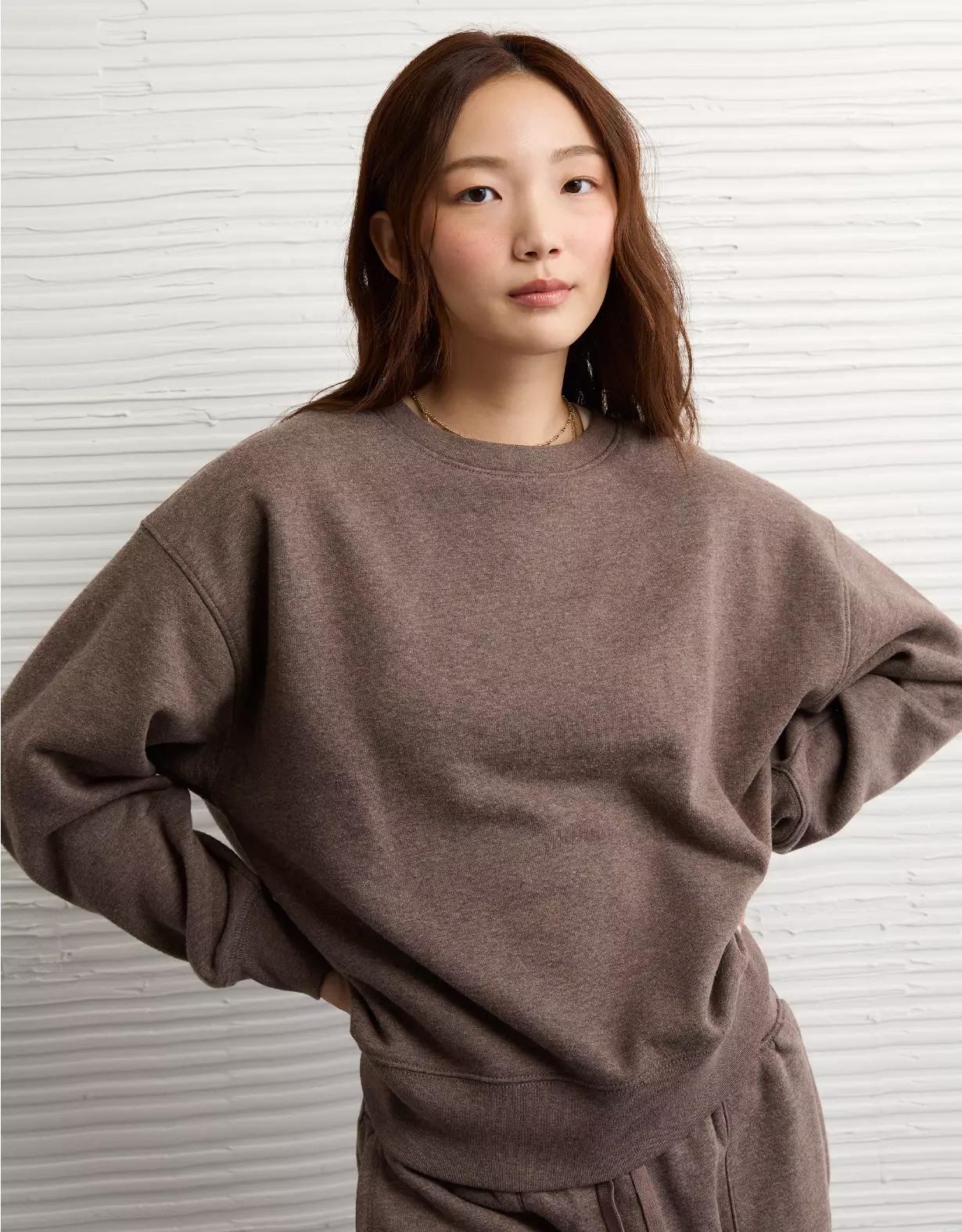 AE Everyday Luxe Crew Neck Sweatshirt Product Image