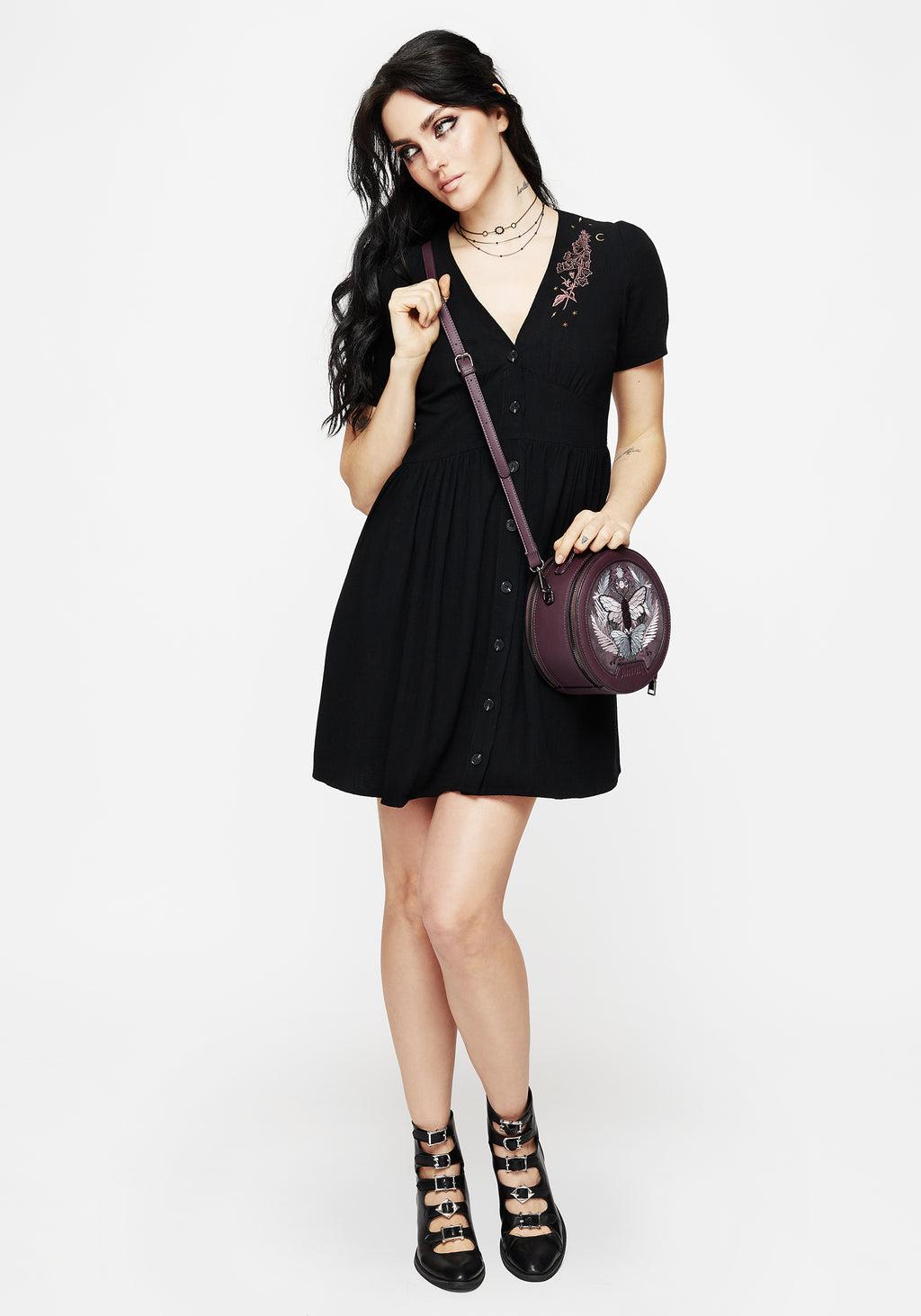 Foxglove V Neck Mini Dress Product Image