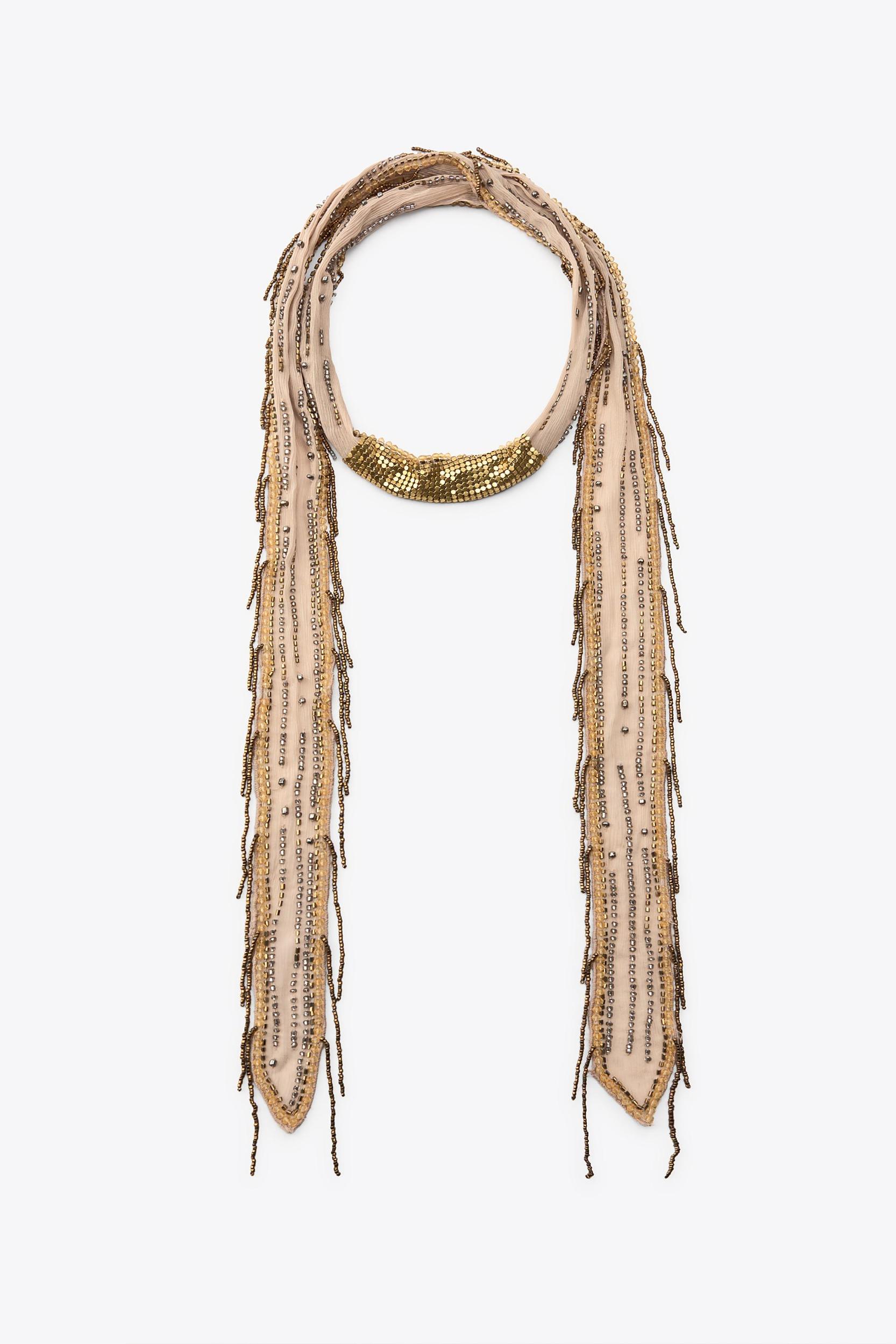 BEADED LIGHTWEIGHT SCARF Product Image