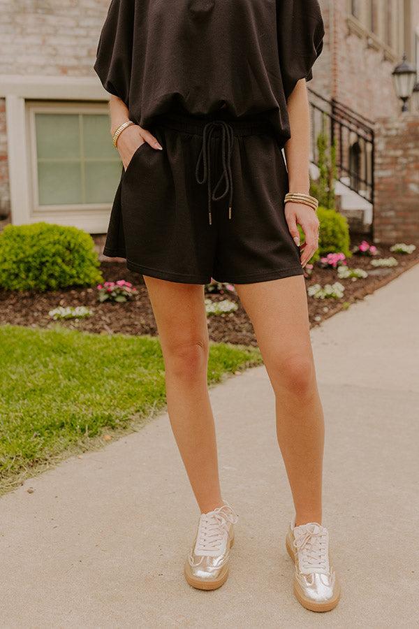 Everyday Chic High Waist Shorts in Black Product Image