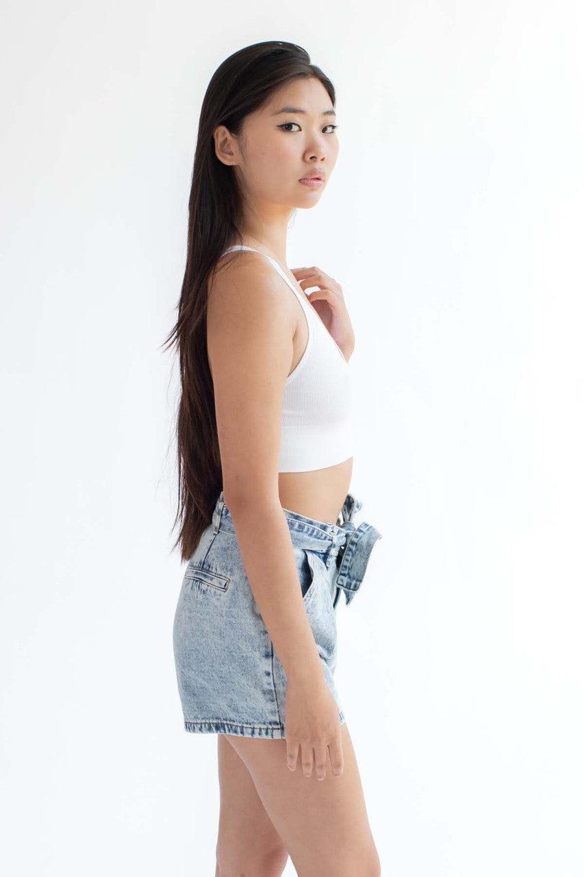 White Double Strap Seamless Cami Product Image