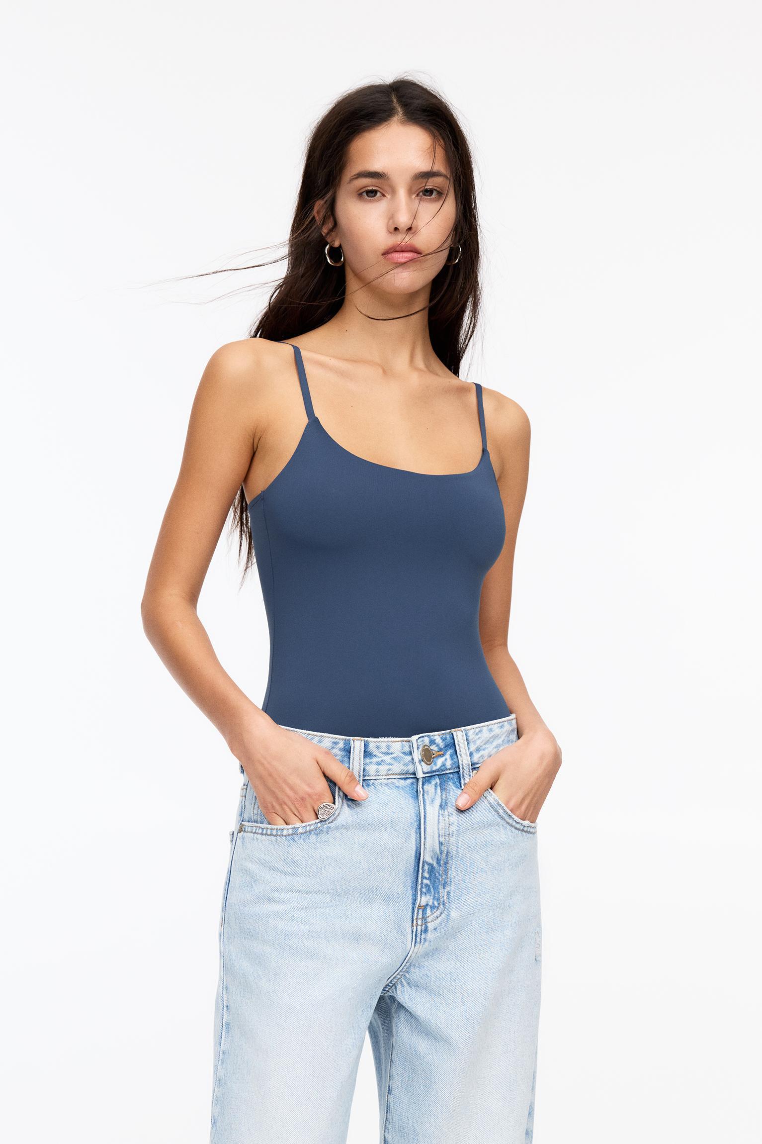 Strappy polyamide bodysuit Product Image