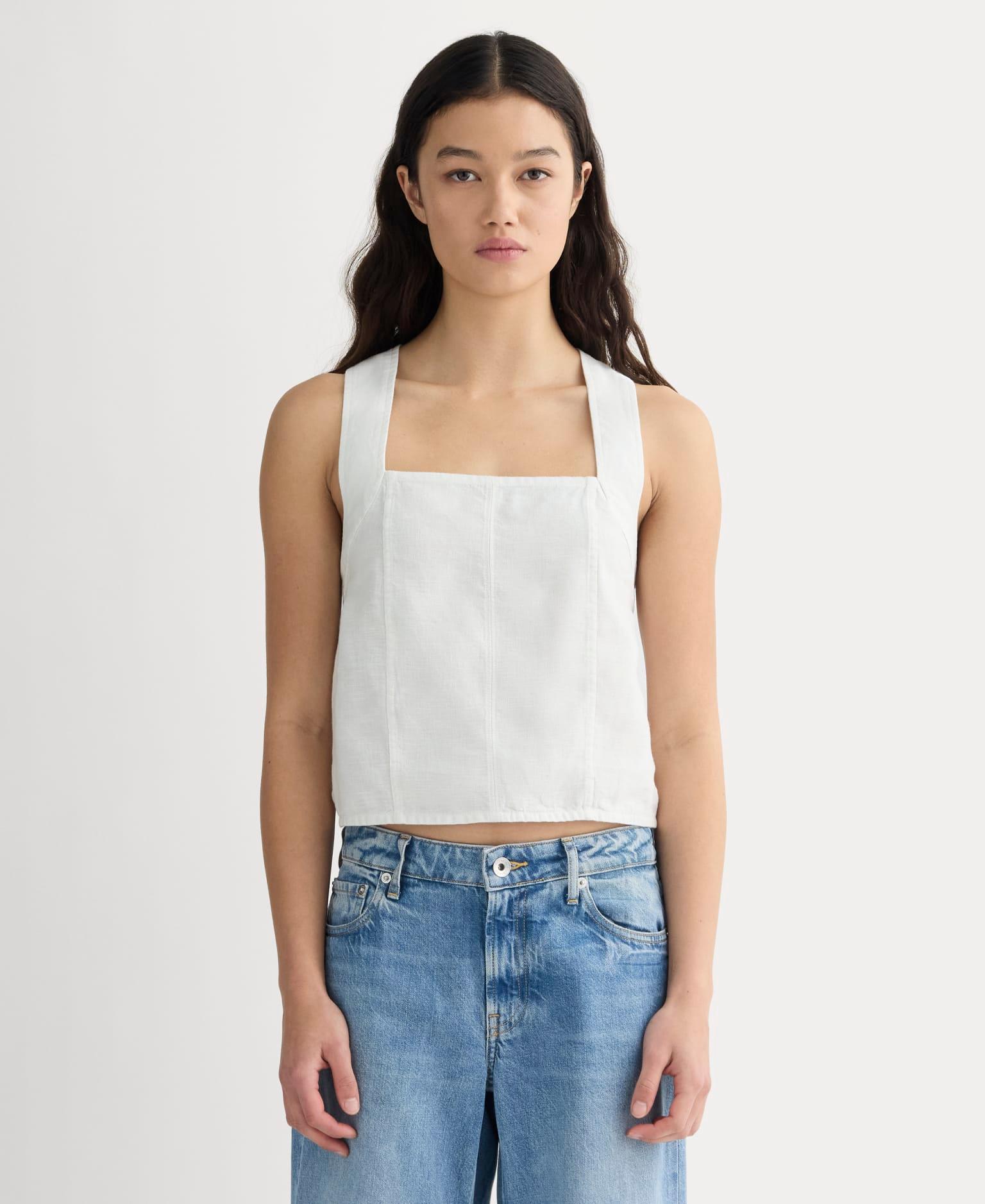 Womens Crossback Tank in Linen by Everlane Product Image