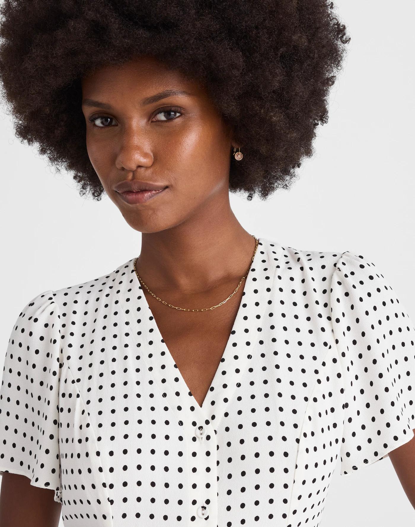 Button-Front Mini Dress Product Image