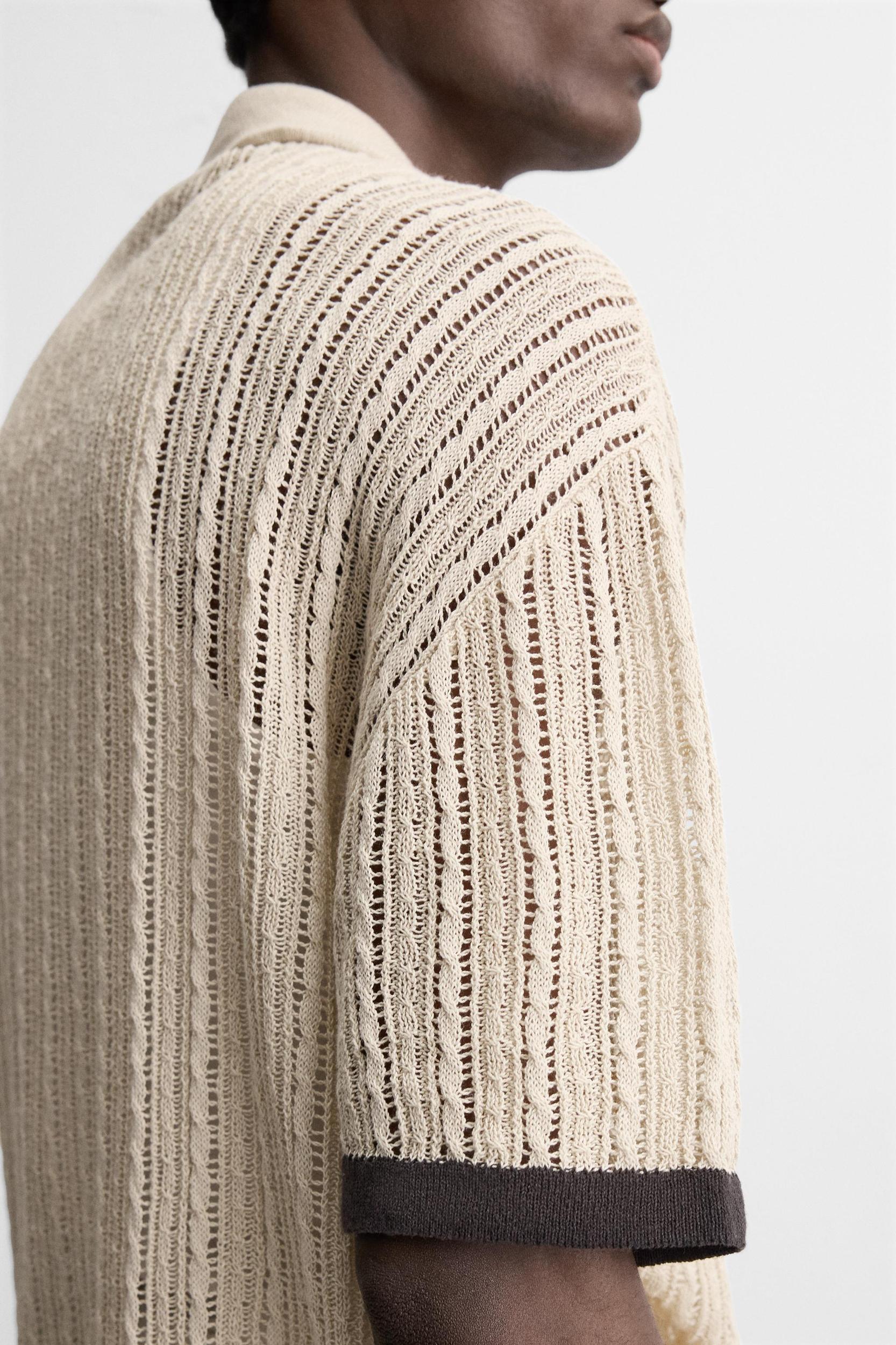 KNIT LACE SHIRT Product Image