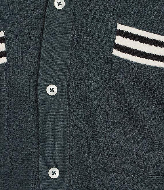 Murano Snit Short Sleeve Textured Coat Front Shirt Product Image