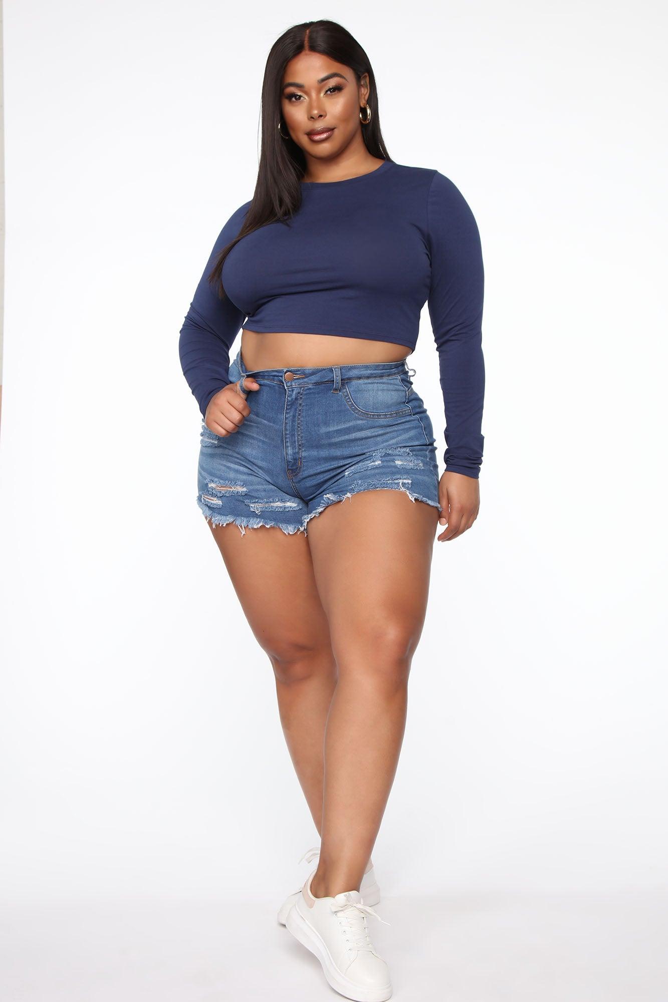 Robin Long Sleeve Top - Navy Product Image