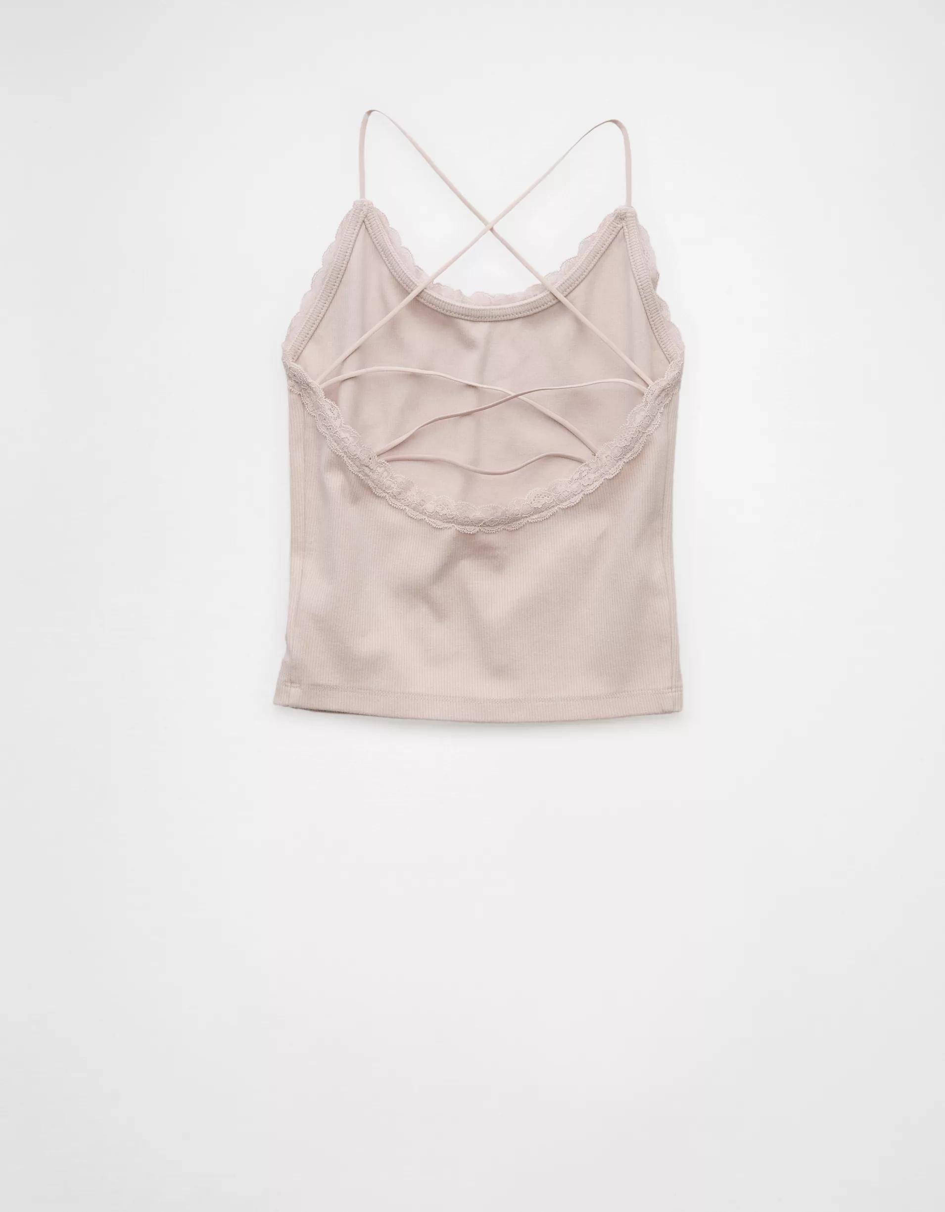 AE Strappy Go Lucky Cropped Lace Tank Top Product Image