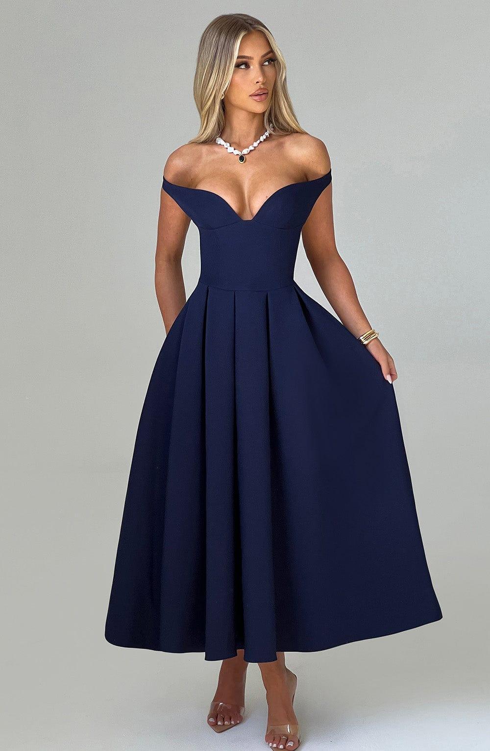 Lanetta Midi Dress - Navy Product Image