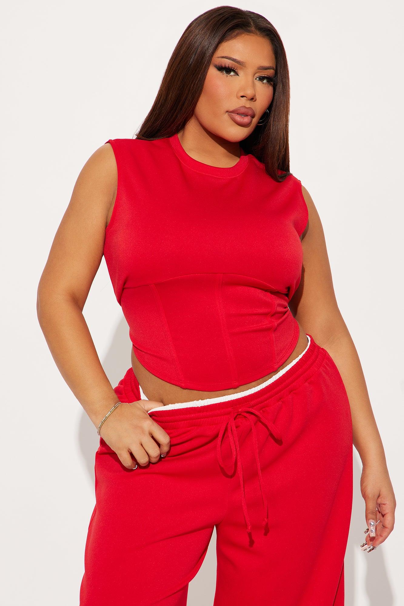 Comfy Escape Pant Set - Red Product Image