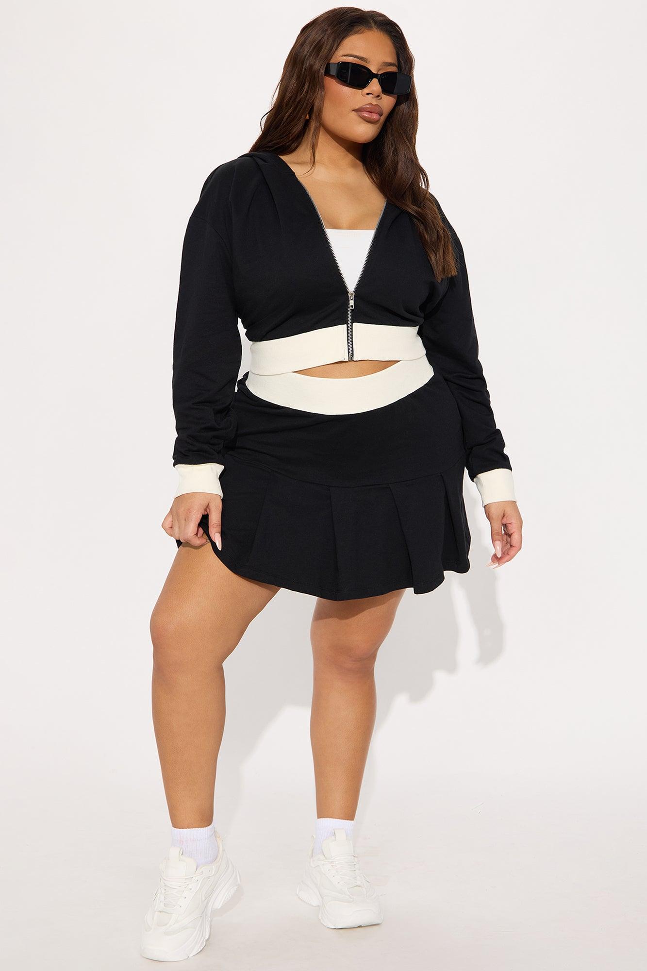 Adriana Skirt Set - Black/White Product Image