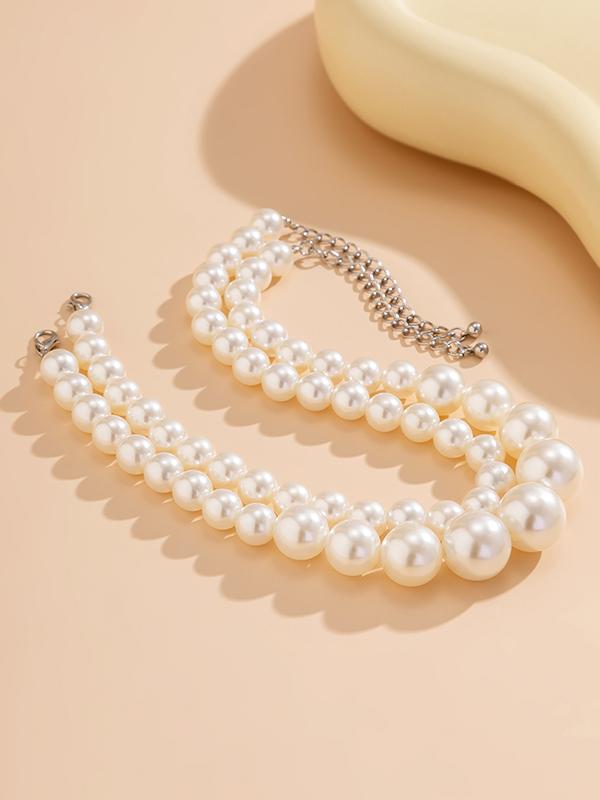 Beaded Dainty Necklace Necklaces Accessories Two Pieces Product Image