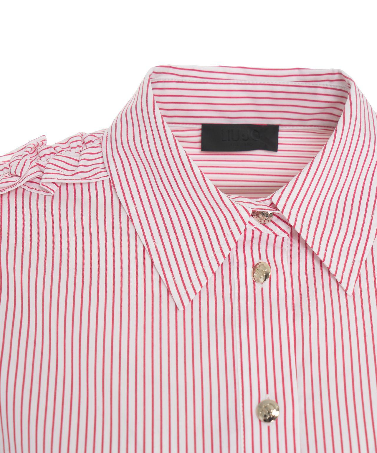 Striped shirt with ruffles Product Image
