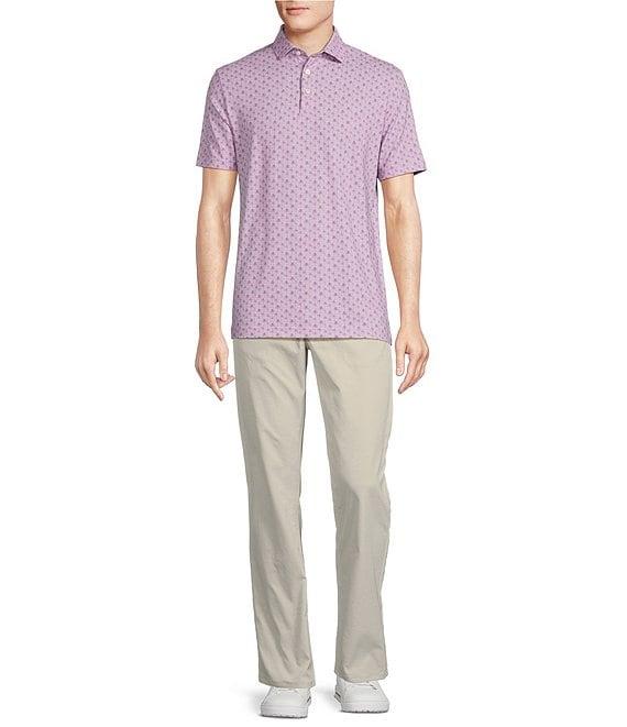 Cremieux Blue Label Palm Tree Print Performance Stretch Short Sleeve Golf Polo Shirt Product Image