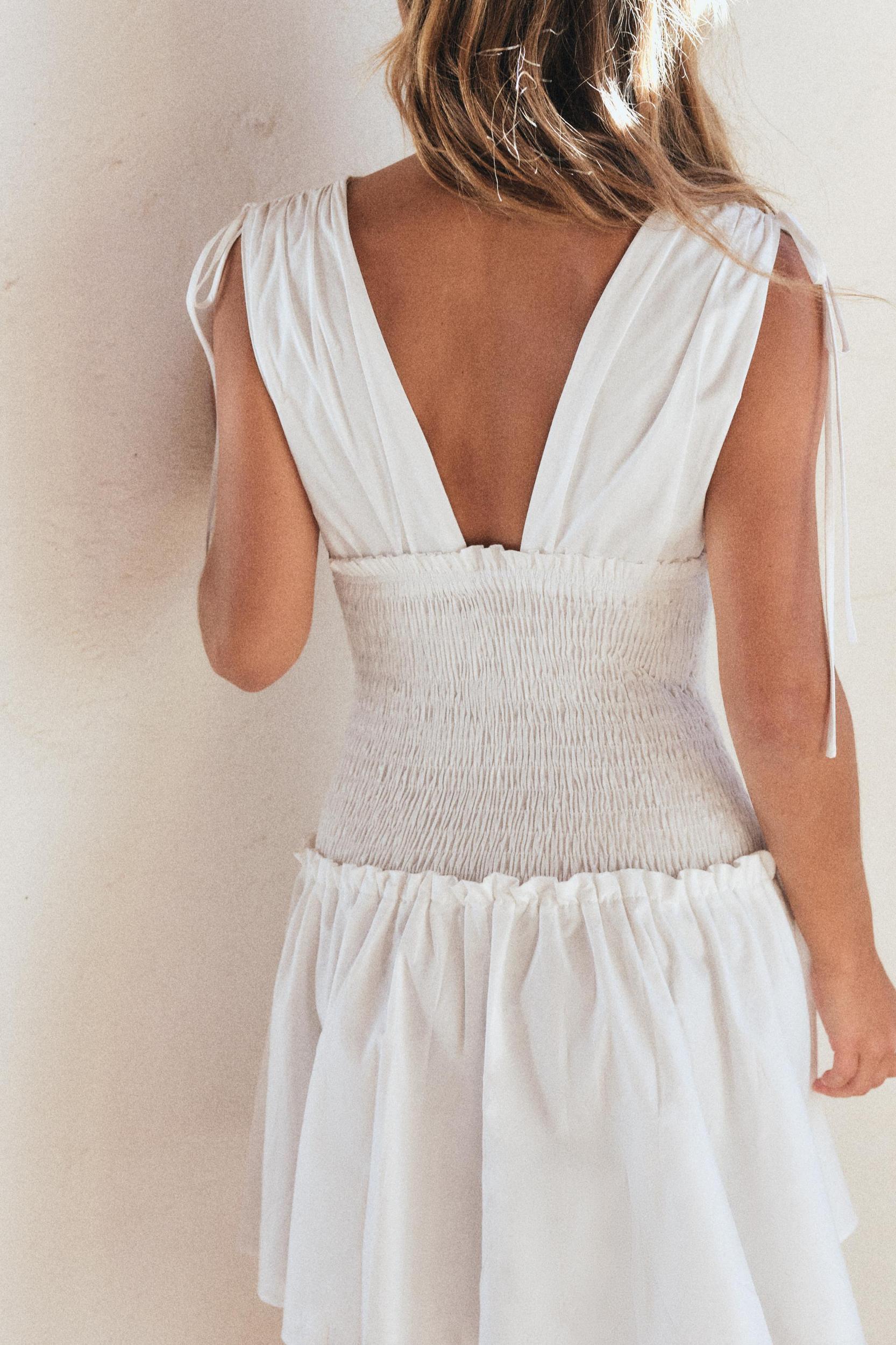 POPLIN DRESS WITH BOWS Product Image