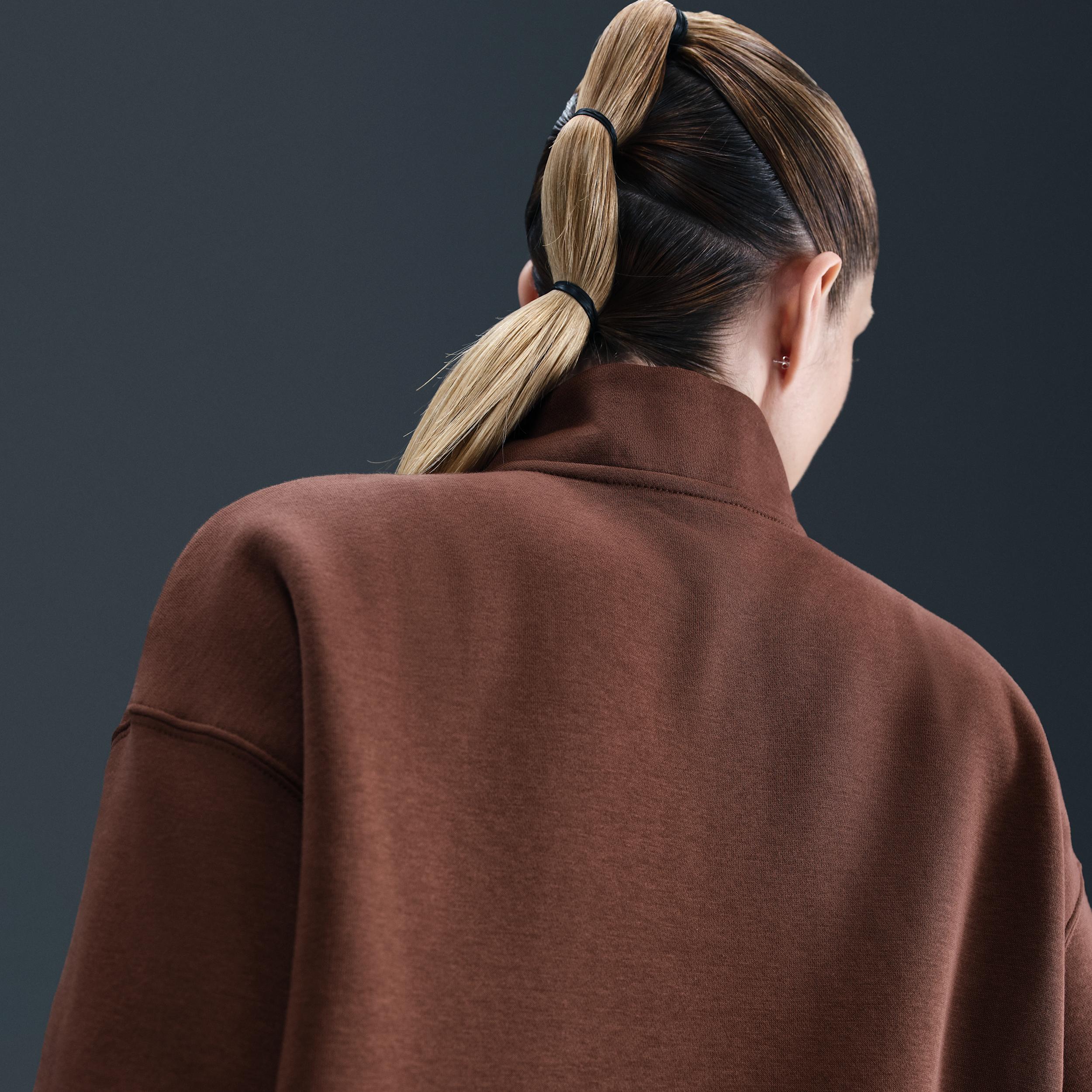 Womens Nike Sportswear Phoenix Fleece Oversized 1/4-Zip Long Sweatshirt | HJ0931-265 Product Image