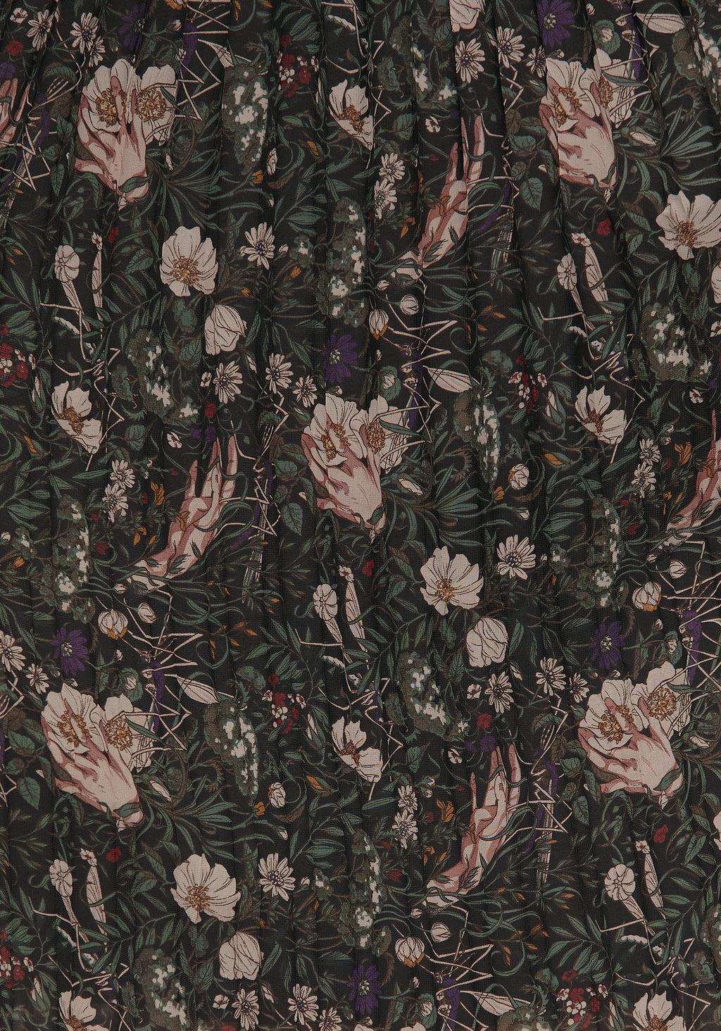 Ophelia Pleated Chiffon Maxi Dress Product Image