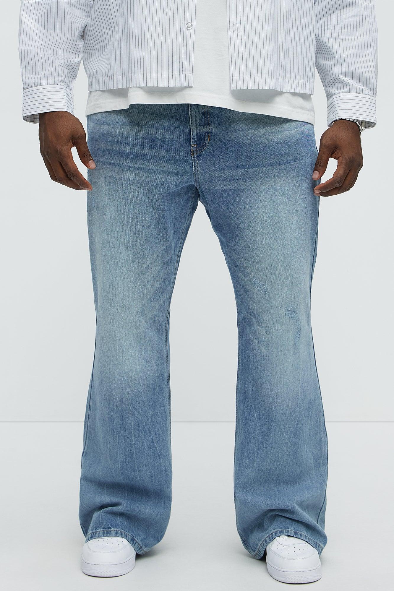 Stacked Slim Flare Make You Look Jeans - Medium Blue Wash Male Product Image