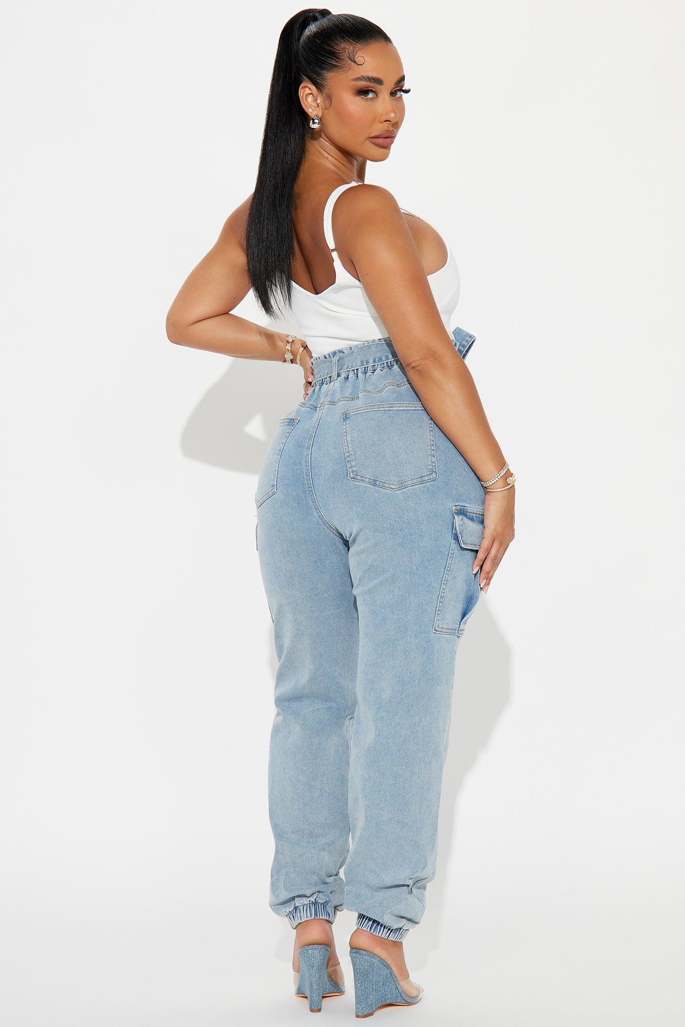 In Her Element Jumpsuit - Light Wash Product Image