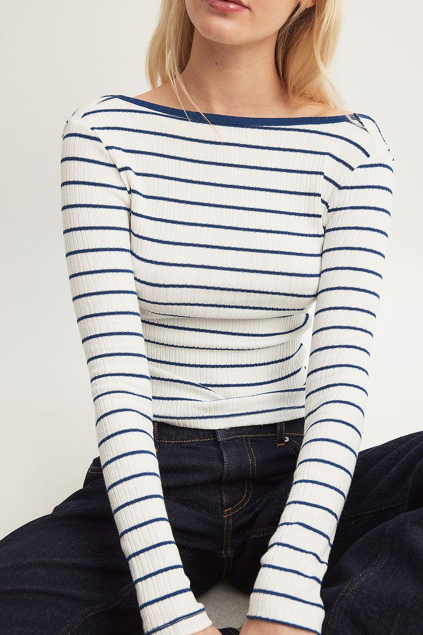Deep Back Stripe Top Product Image