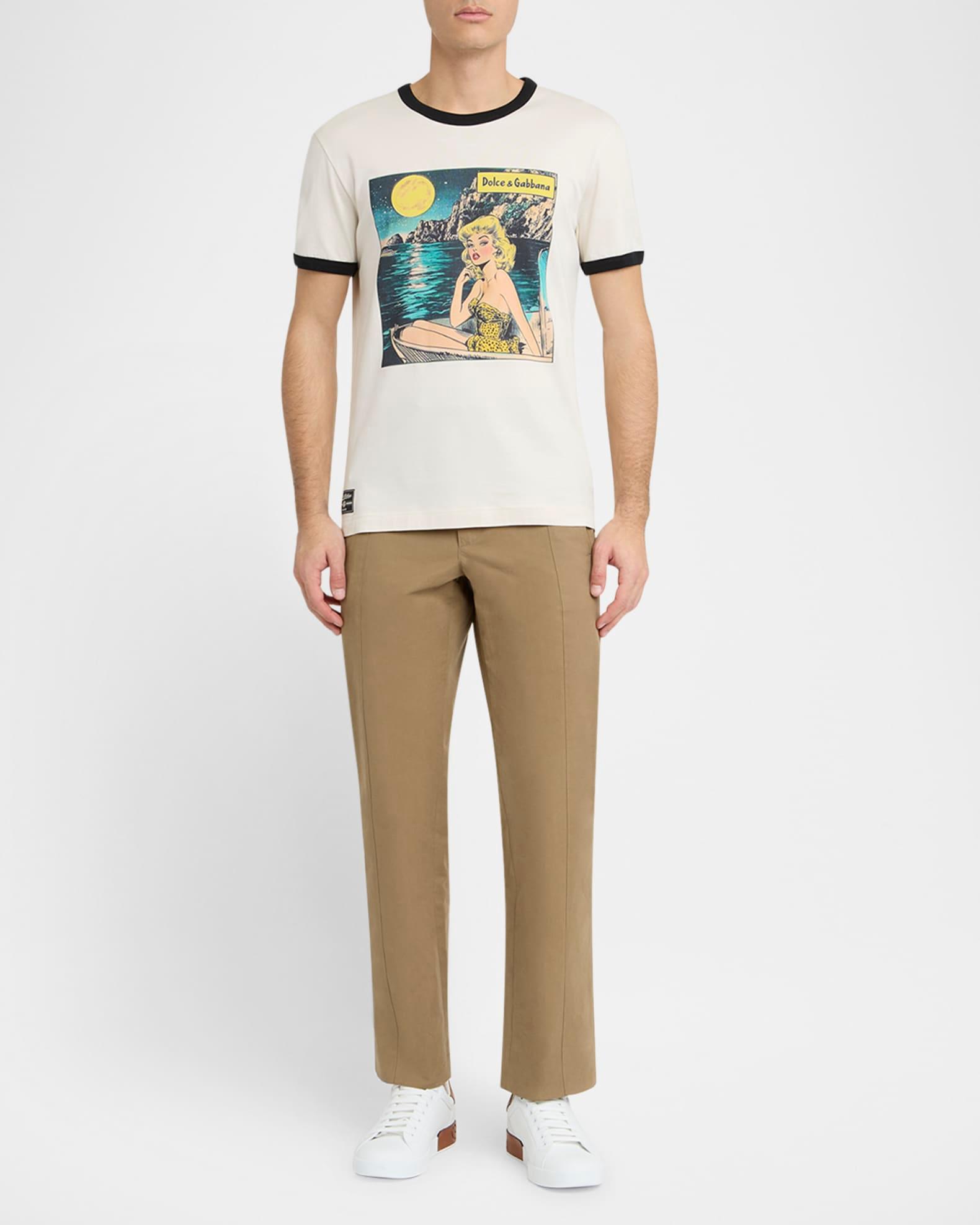 Men's Cotton Pin-Up Graphic T-Shirt Product Image