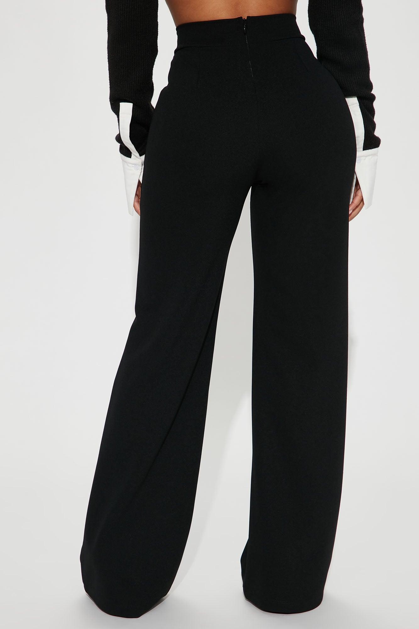 Petite Victoria High Waisted Dress Pants - Black Product Image