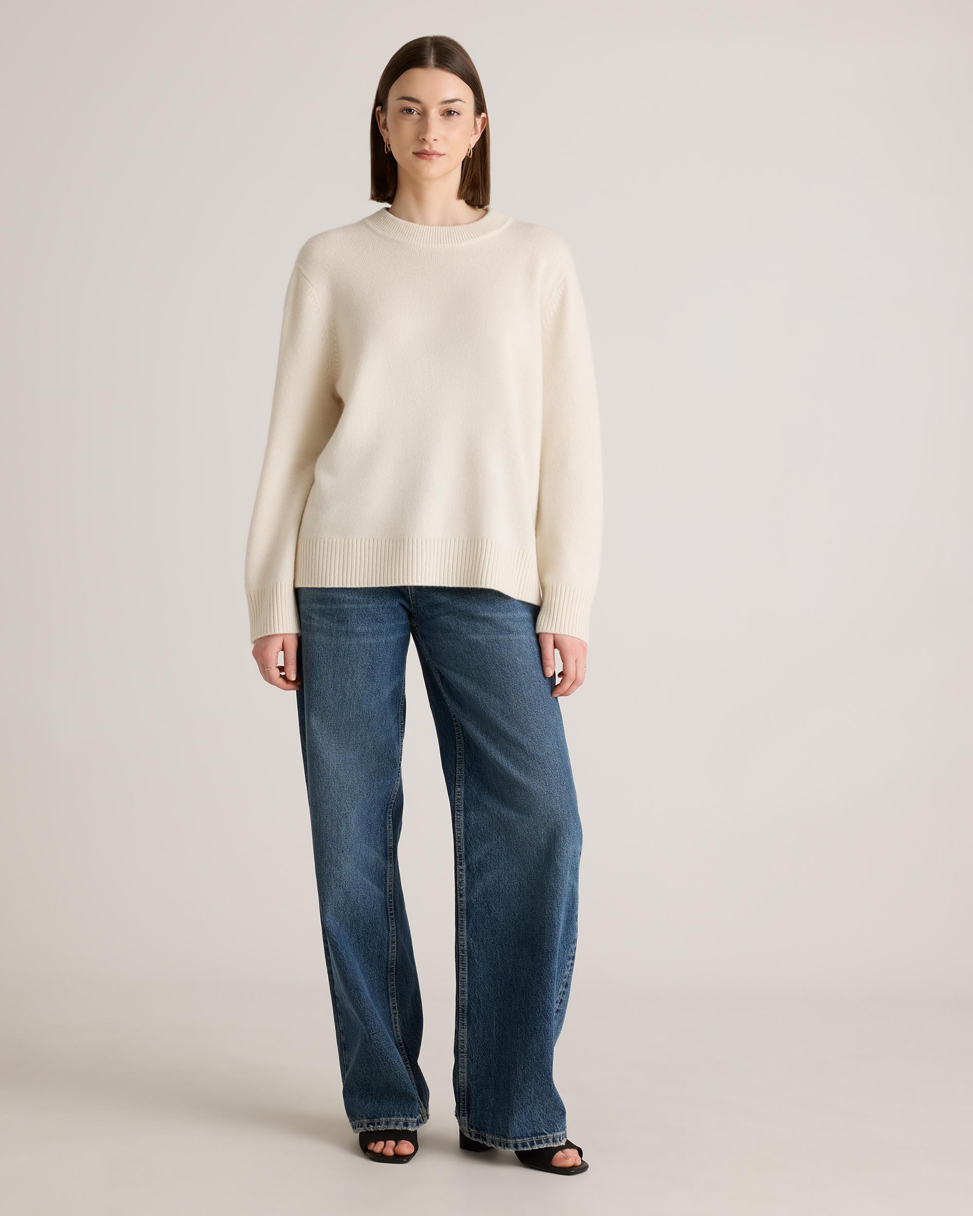 Quince | Women's Mongolian Cashmere Oversized Crewneck Sweater Product Image