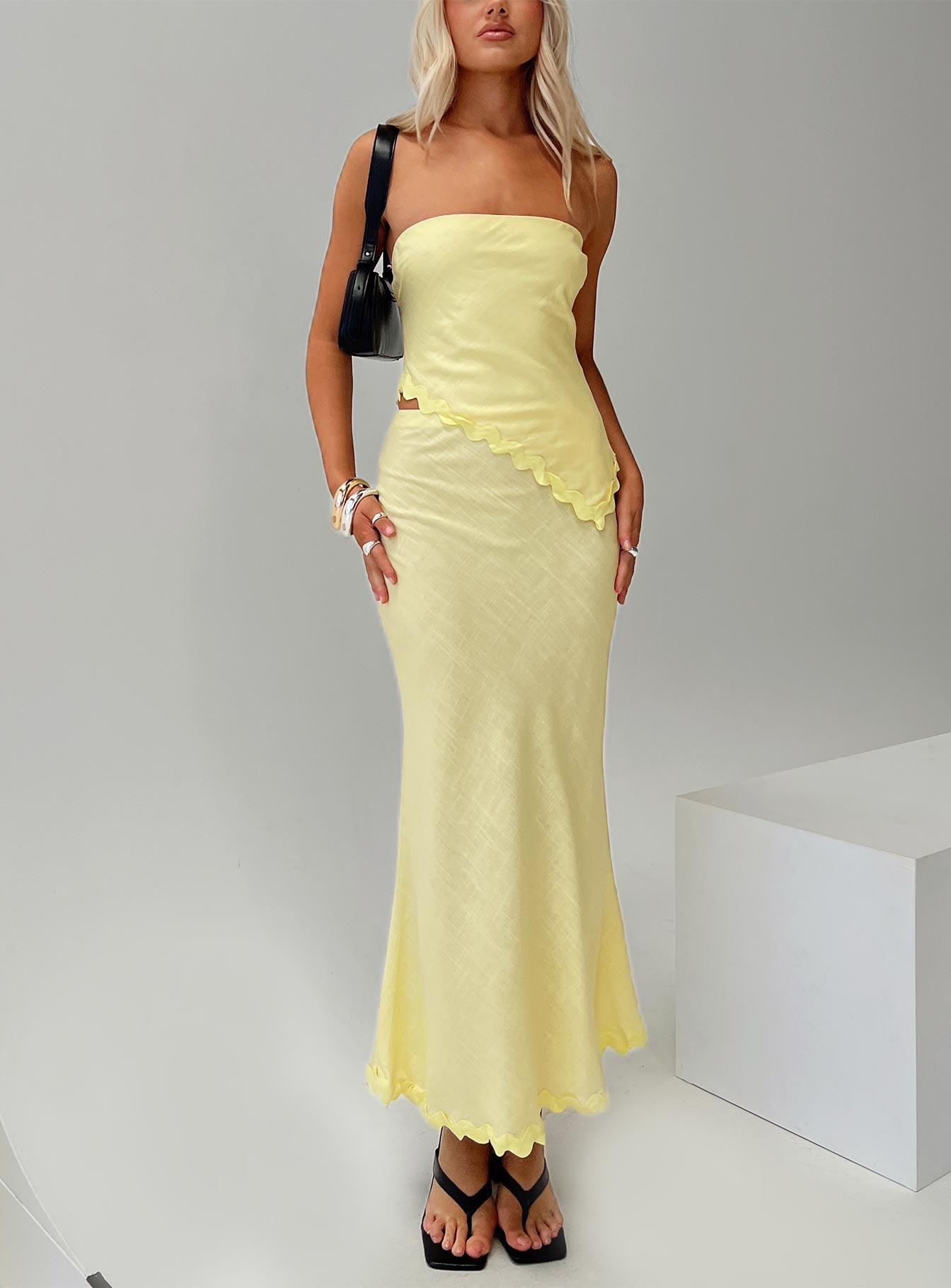 Silvershore Maxi Skirt Yellow Product Image