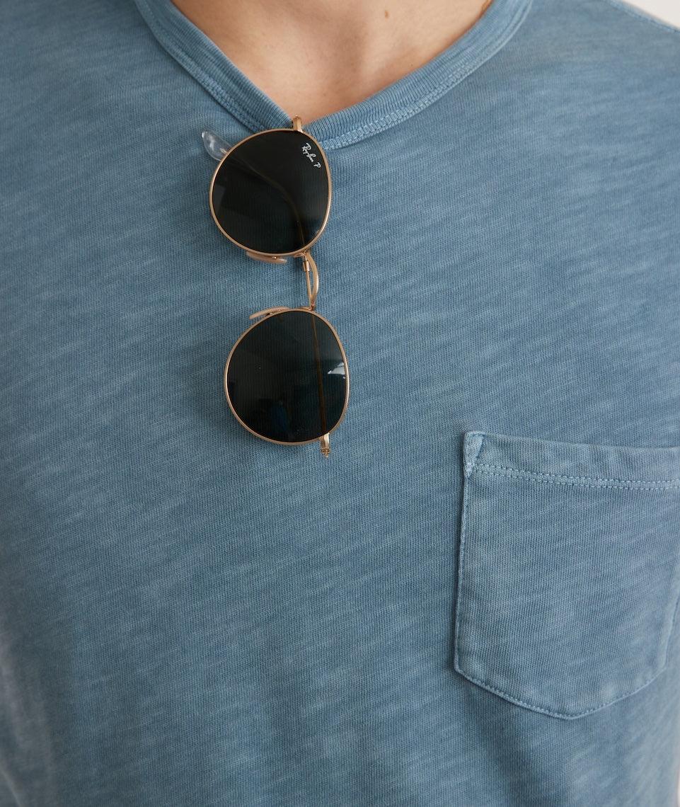 Vintage Heavy Slub Pocket Tee in Provincial Blue Product Image