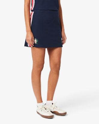 French Made Textured Piqué Skirt Product Image