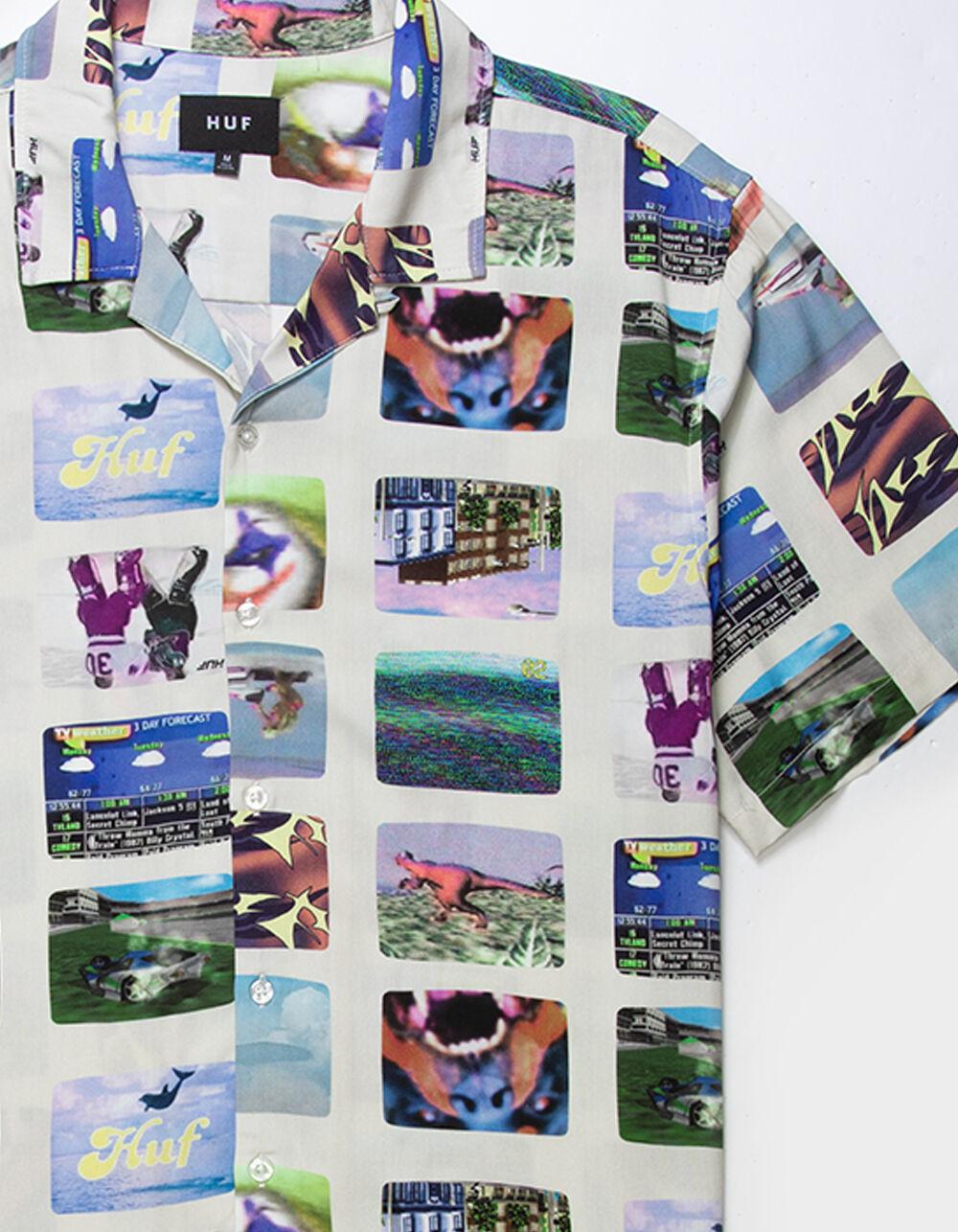 HUF 500 Channels Mens Button Up Shirt - MULTI Product Image