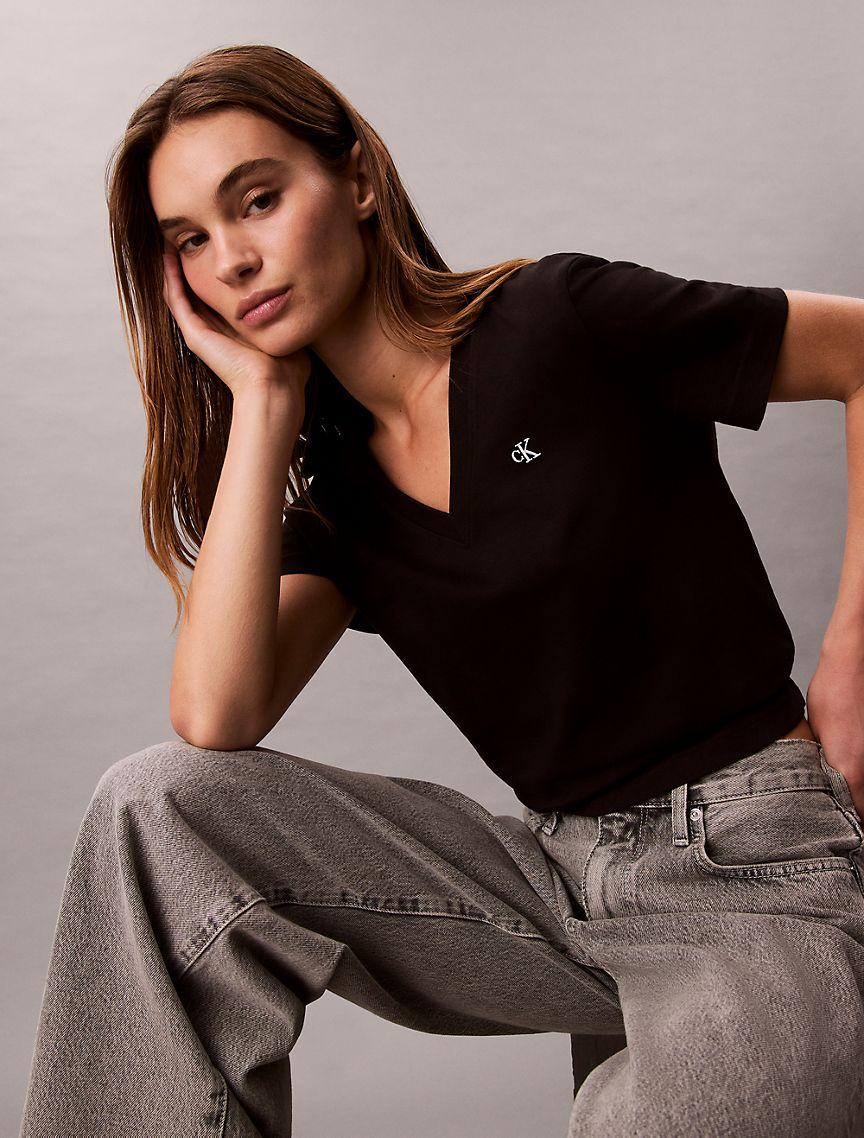 Archive Logo V-Neck T-Shirt  Product Image