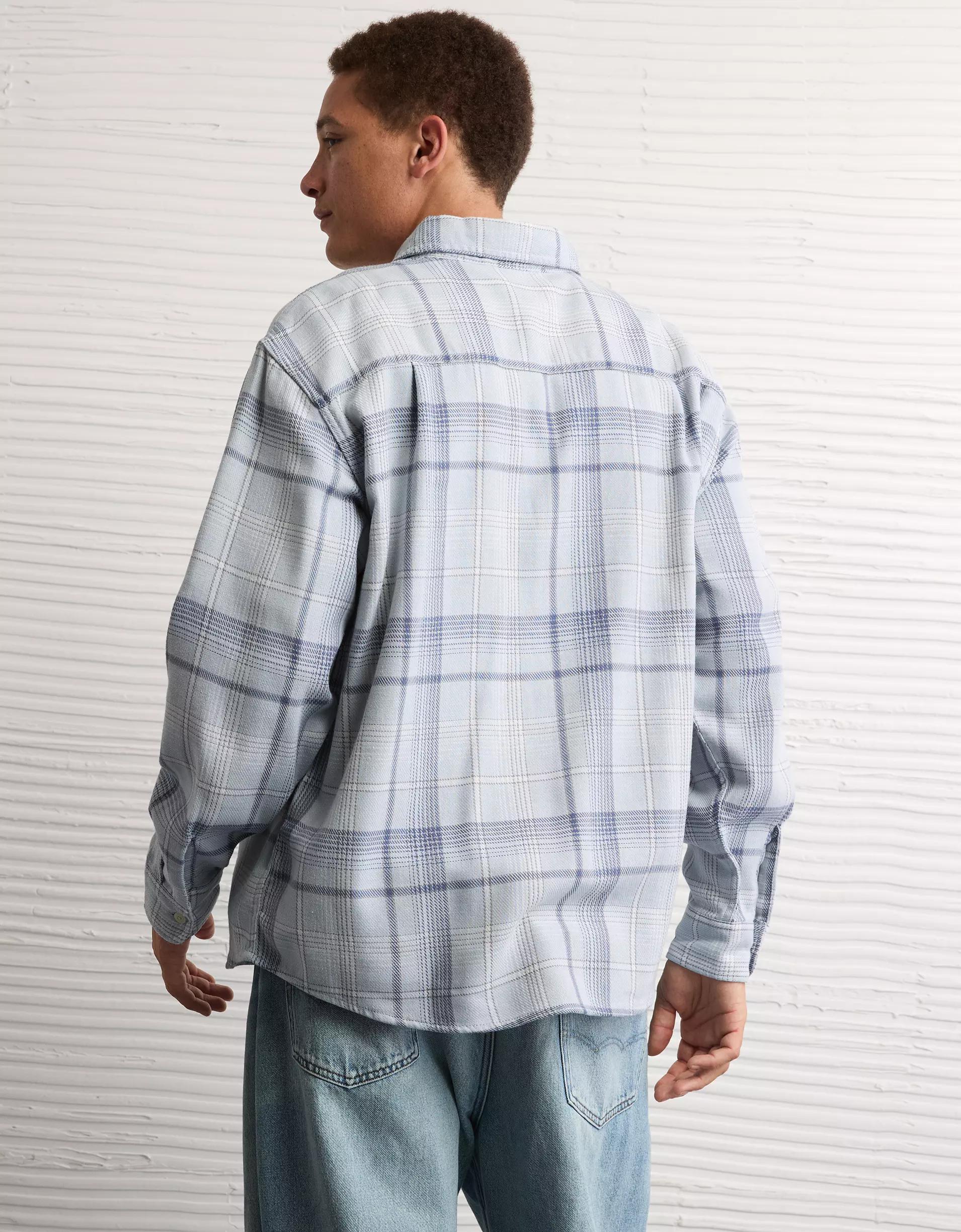 AE Textured Flannel Shirt Product Image