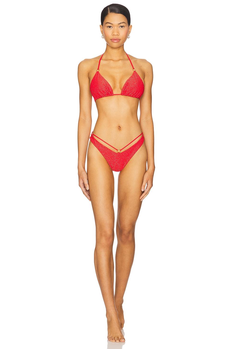 Sunset Glow Triangle Bikini Top Luli Fama Product Image