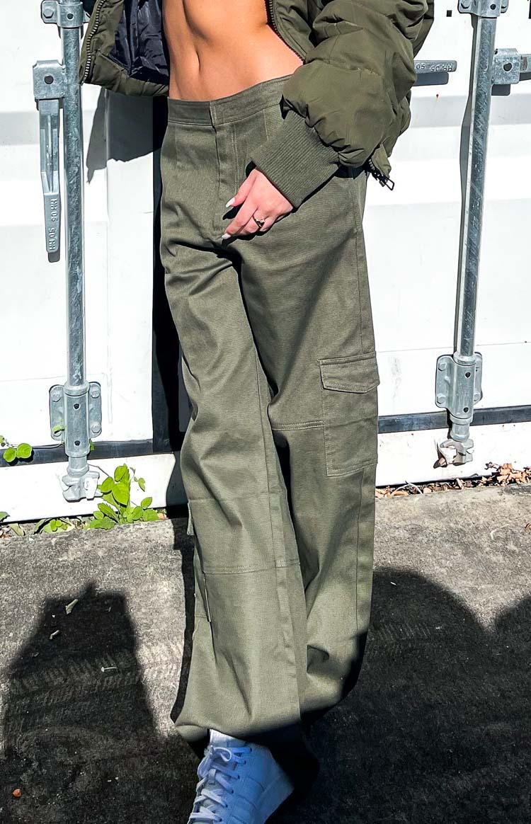 Josie Khaki Cargo Pants Product Image