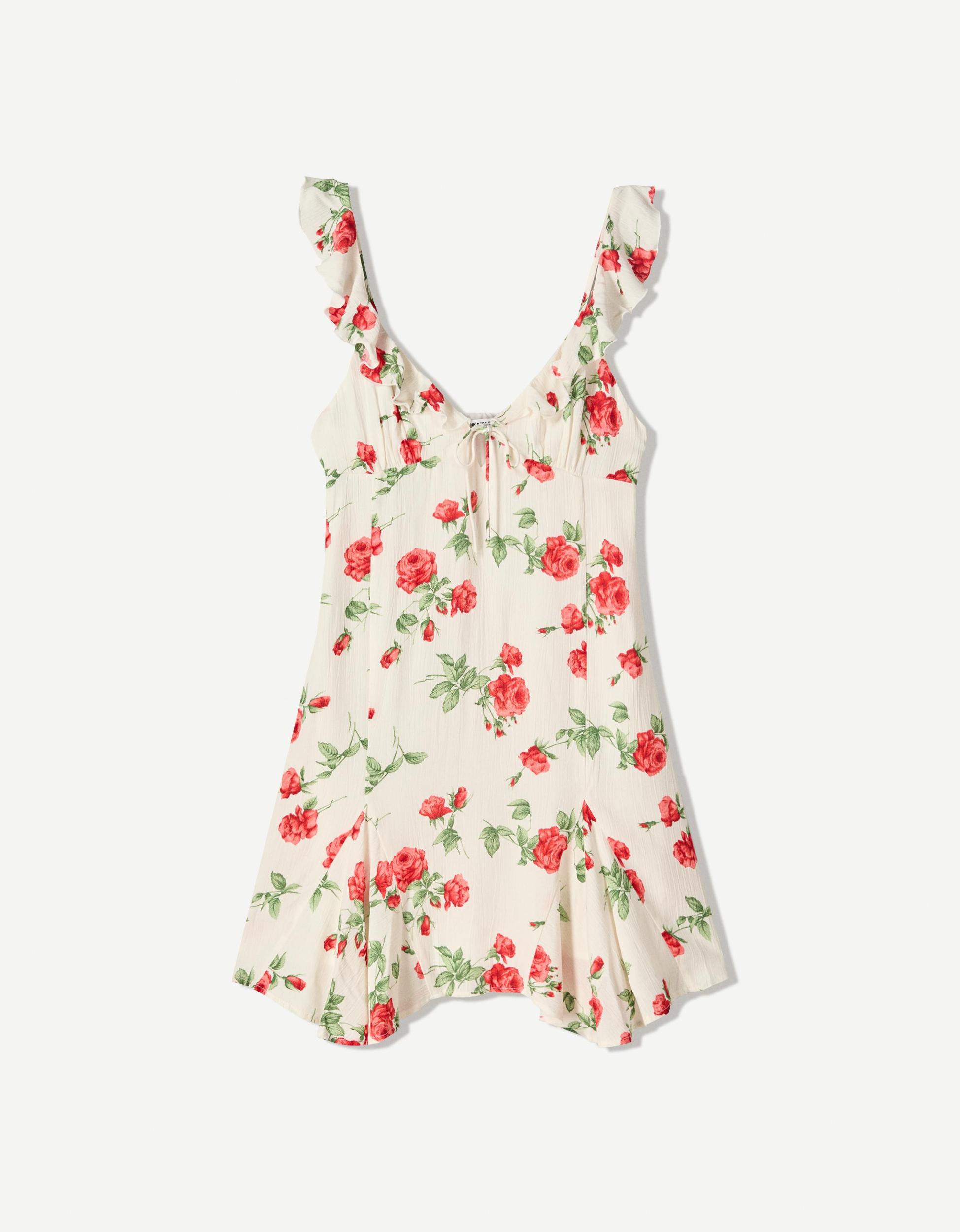 Printed strappy mini dress Product Image