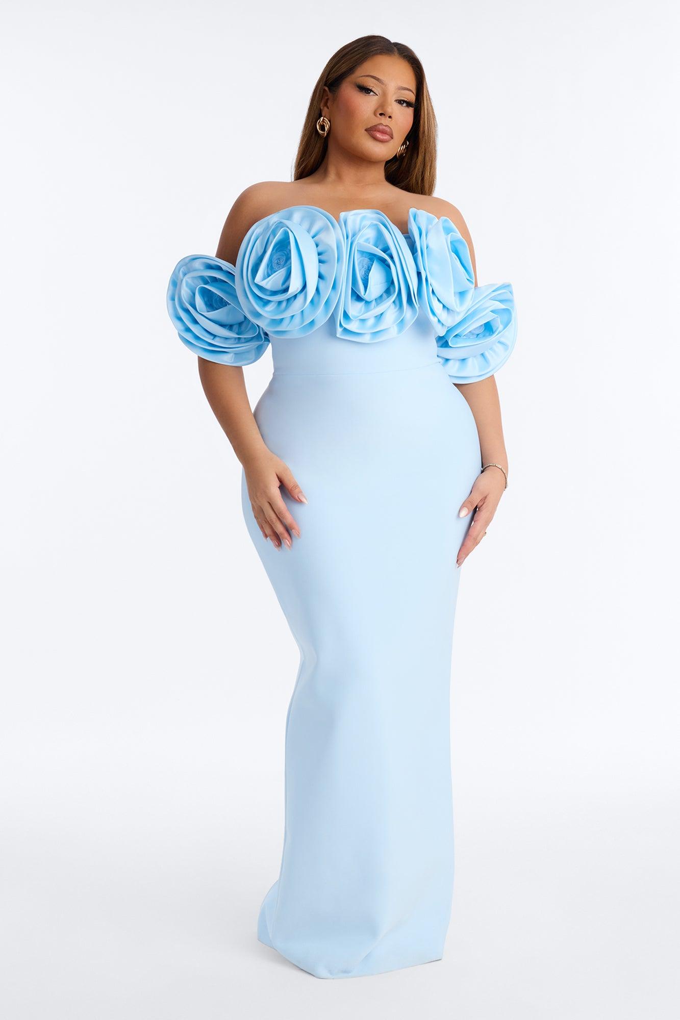 Rosetta Bandage Gown - Light Blue Female Product Image