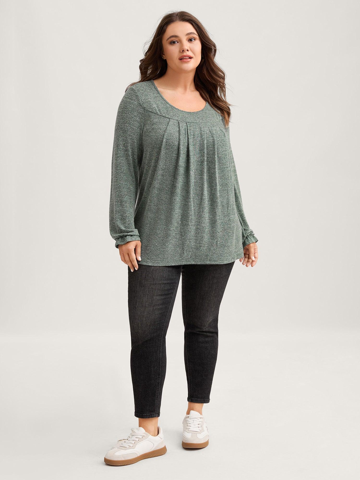 Plus Size Supersoft Heart Motif Tie-Dye Stretchy T-Shirt Lightpink Women Playful Non Round Neck Casual T-shirts BloomChic 10/M Product Image