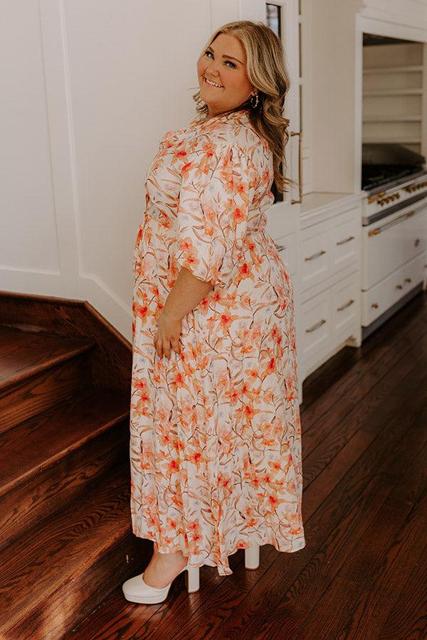 Bellini's Please Floral Midi Dress Curves Product Image