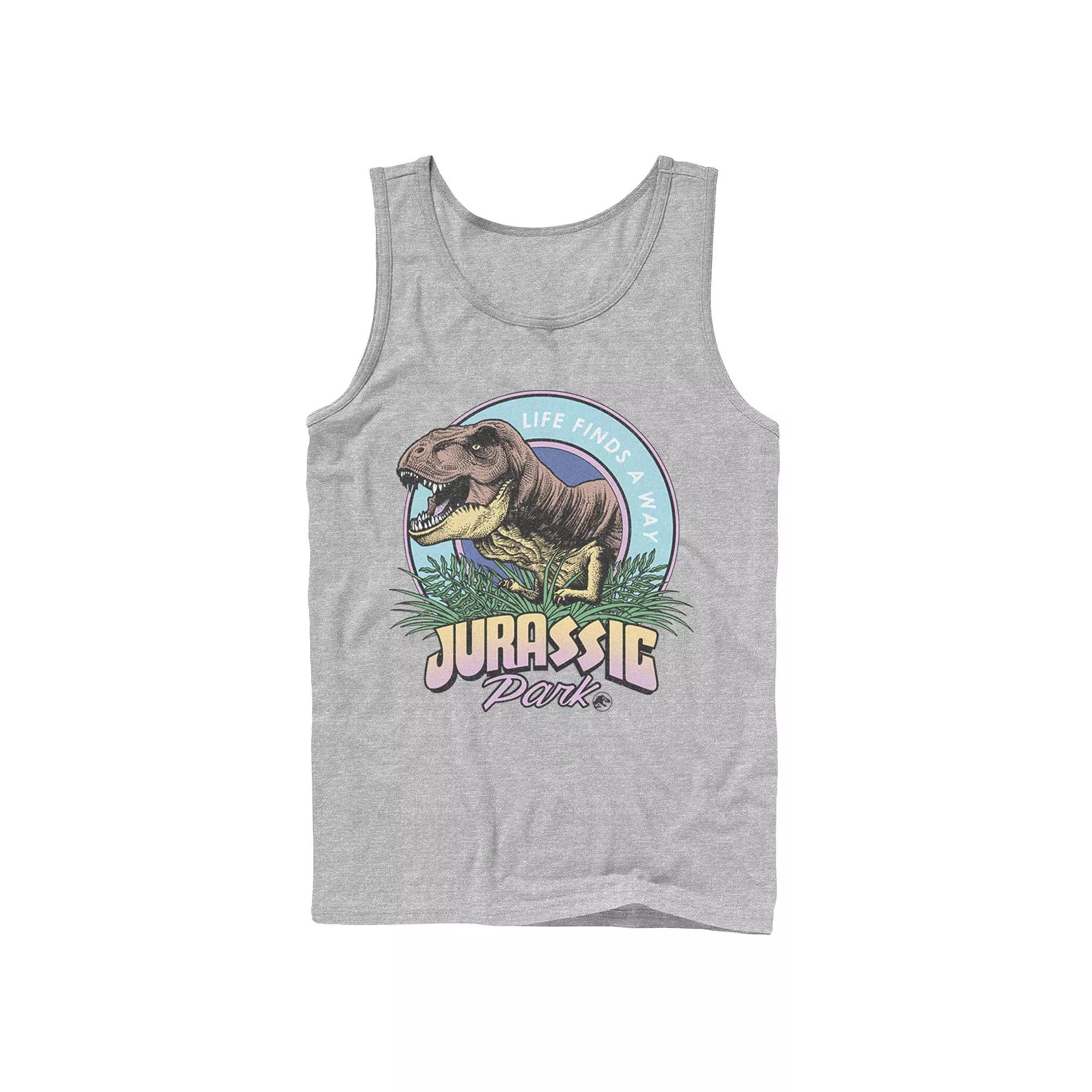 Men's Jurassic Park Life Finds A Way Vibrant Graphic Tank Top,  Product Image