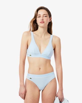 Ribbed Cotton Triangle Bralette Product Image