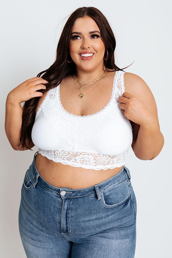Love In Lace Bralette In White Curves Product Image
